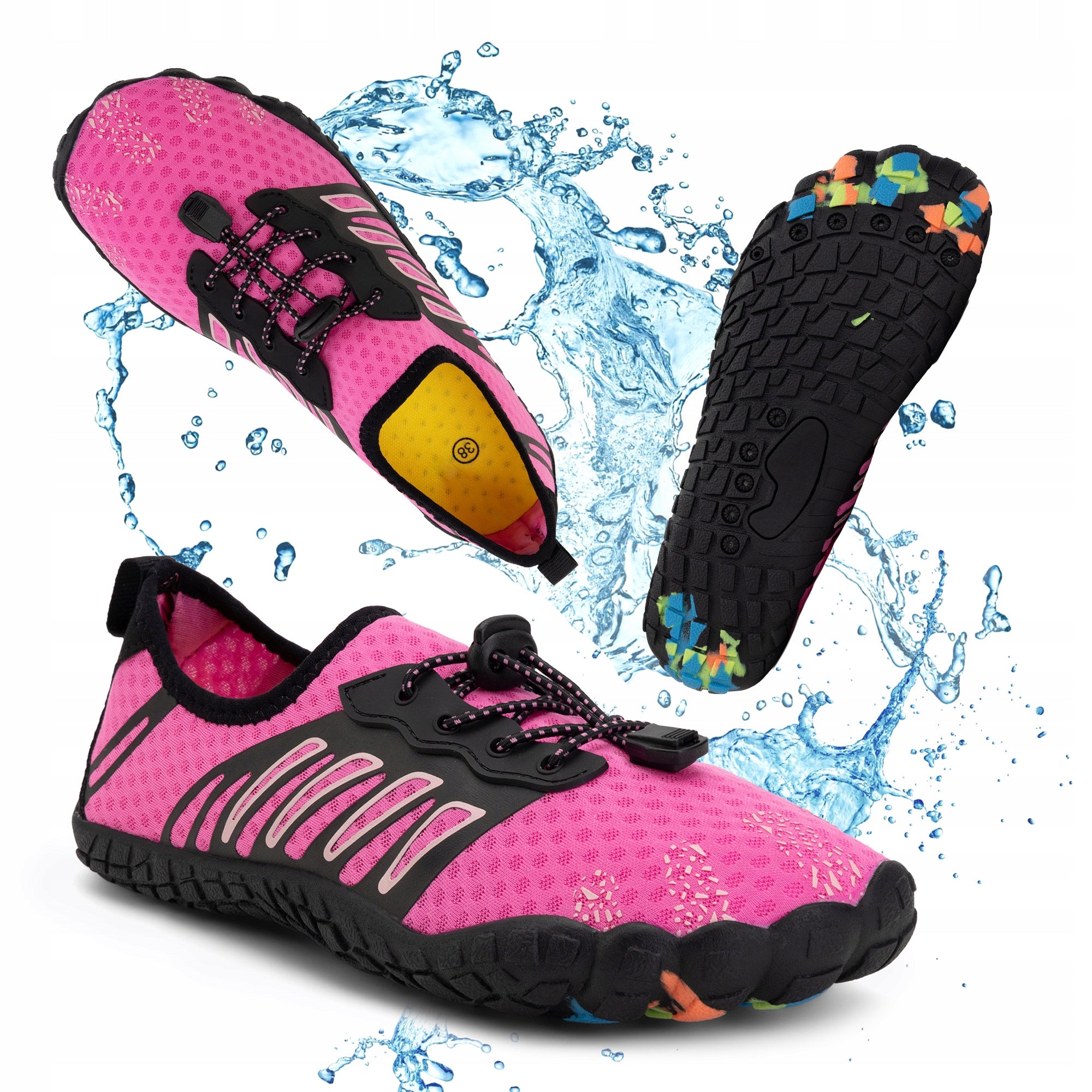 Women's water shoes AQUASTIC WS120 LIGHT ON STONES ECHINACEA BEACH 39