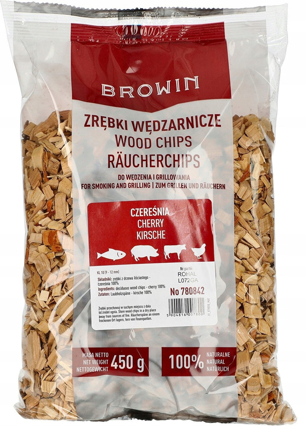 Wood chips for smoking grill Cherry Browin 450g