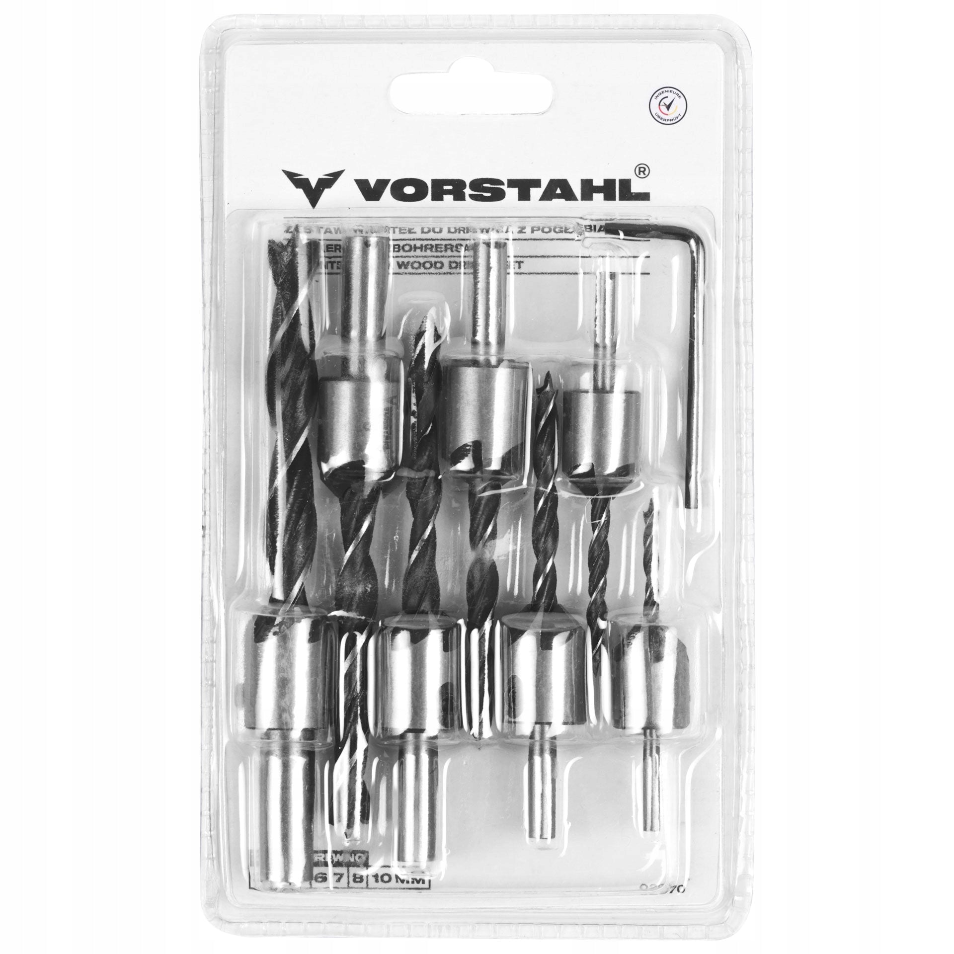 Wood drill bit set with dredge (set of 7) 3-10mm Vorstahl Manufacturer code 02970