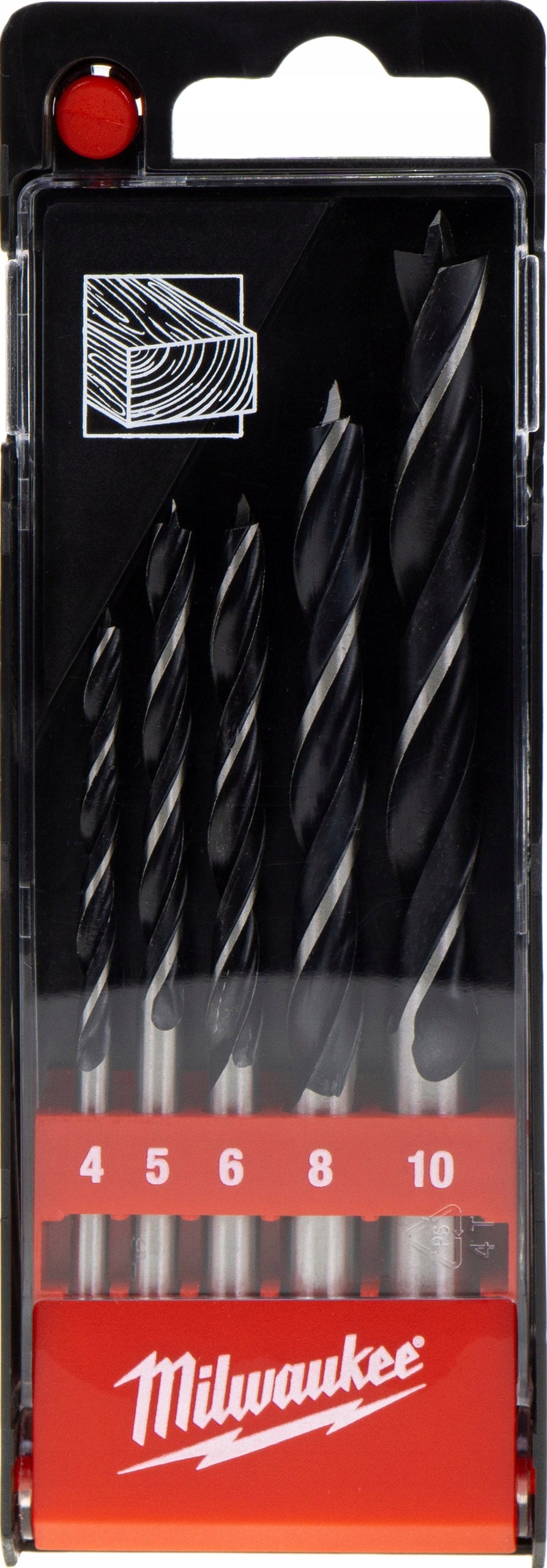 Wood drill bits Milwaukee set of 5pcs. Purpose for wood