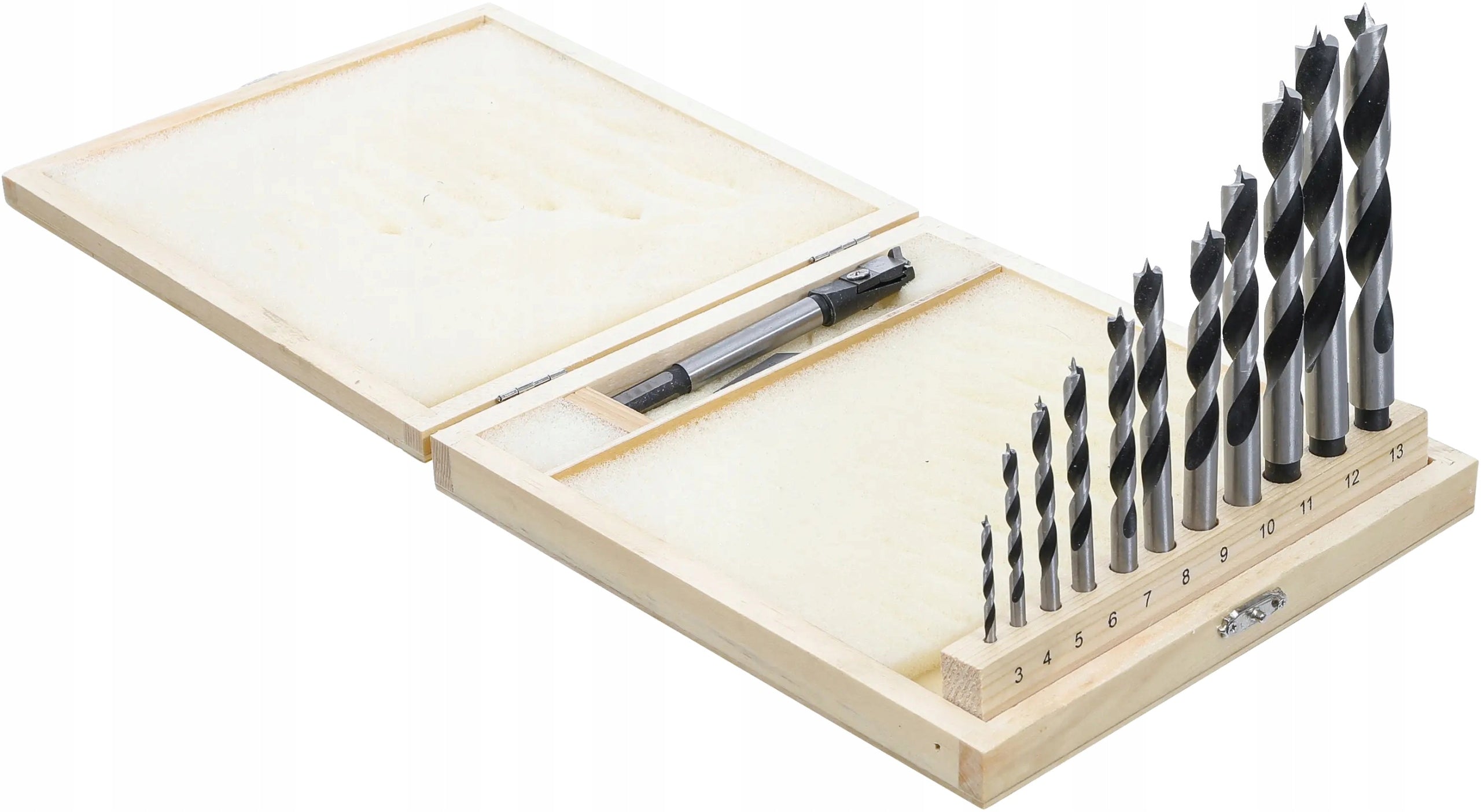Wood drill bits and centering drill bits with precision fang 3-45mm 14el. BGS Mounting type hexagonal