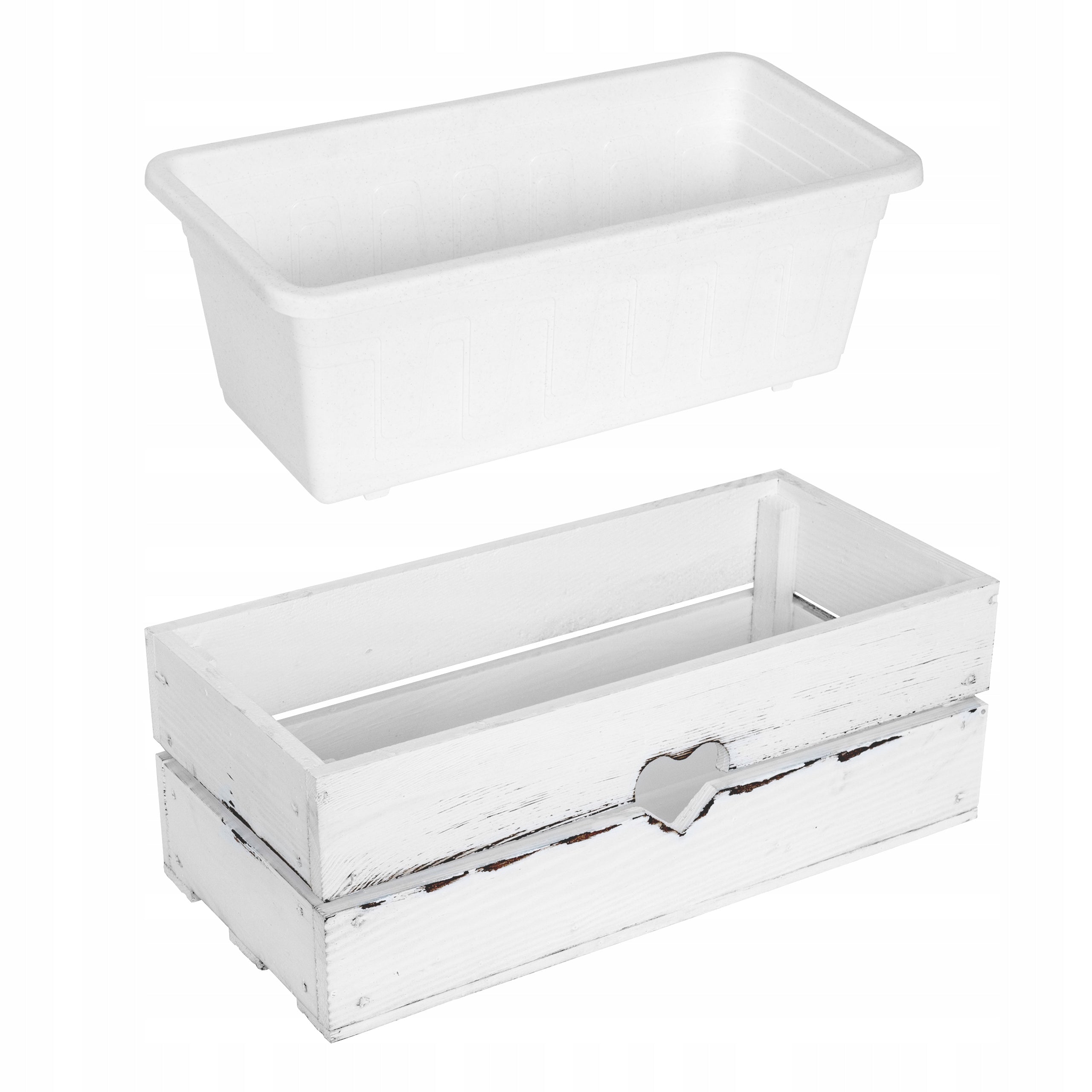 Wooden Decorative Box with Pot 40 for Flowers