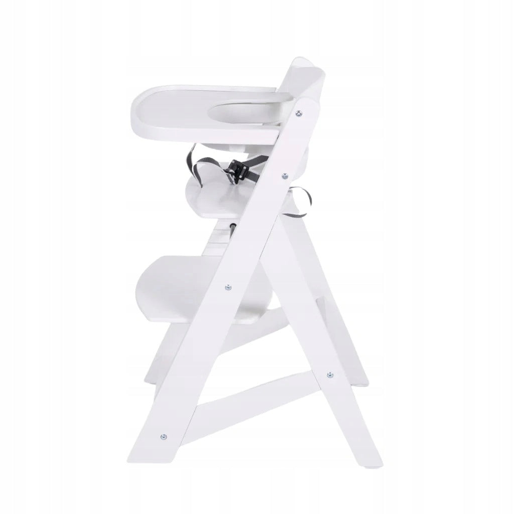 Wooden Feeding Chair Adjustable with Tray and Pillow - White Product weight with unit packaging 7 kg