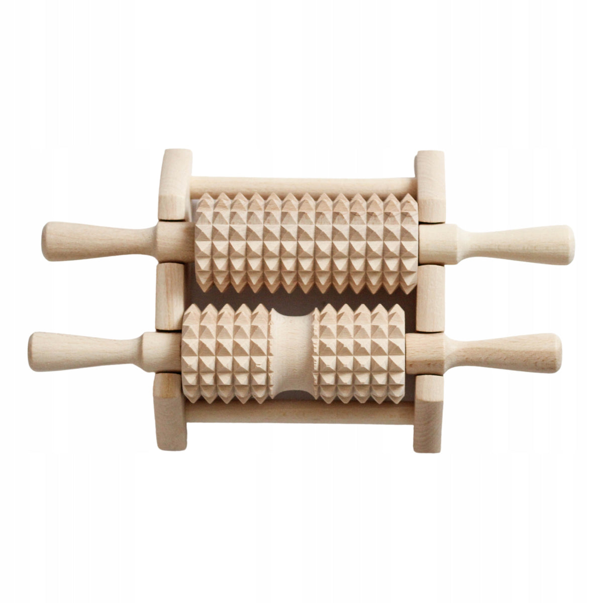 Wooden Foot MASSAGER DOUBLE Roller Set