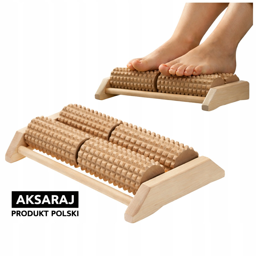 Wooden Foot Massage Roller Massager for Traditional Acupressure Packaging status original