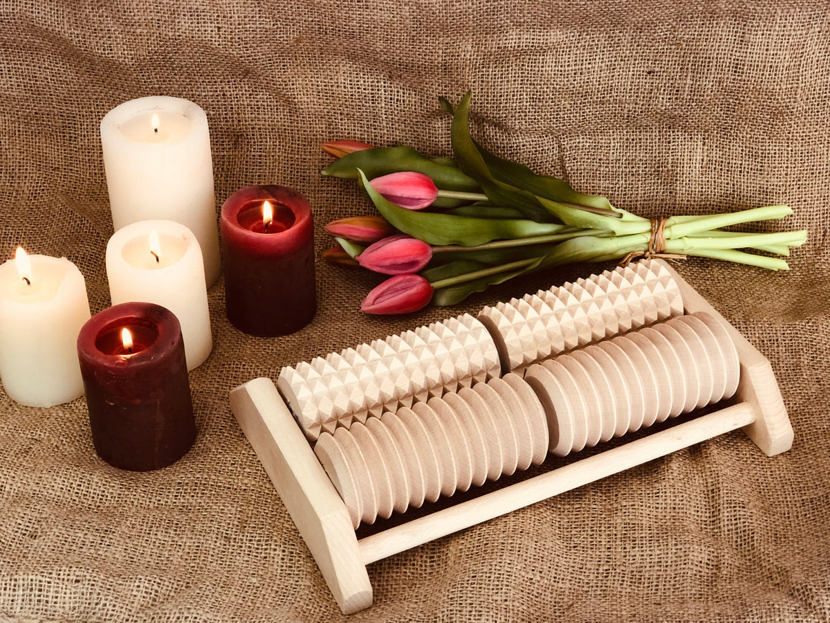 Wooden Foot Receptor Massager Home Spa Color transparent