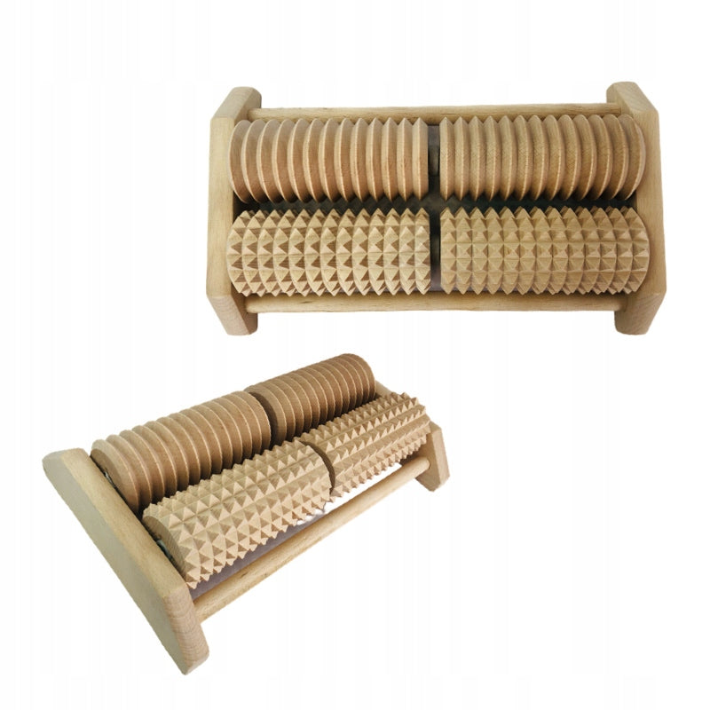 Wooden Foot Receptor Massager Home Spa