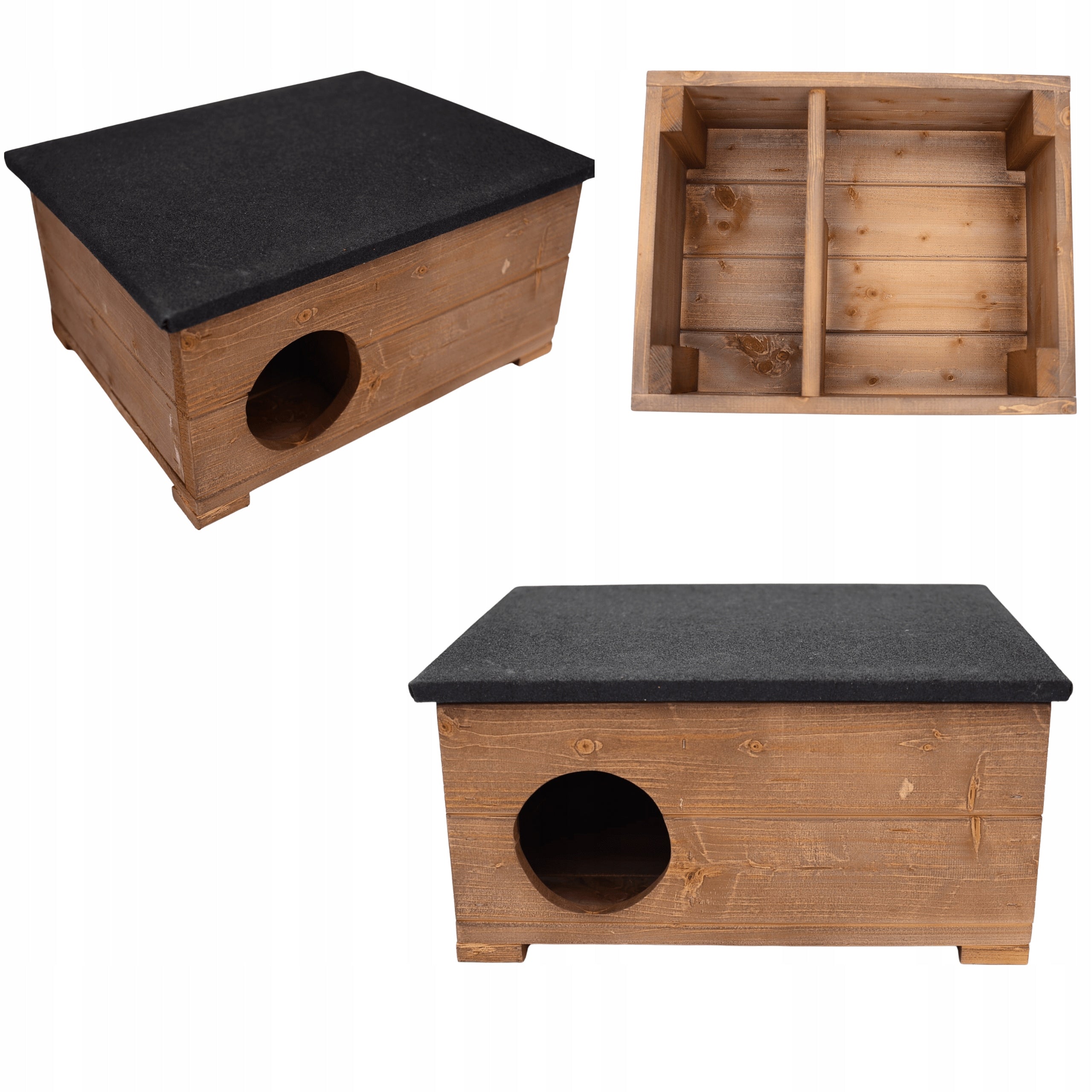 Wooden Hedgehog House Booth Bed Shelter For Small Animals