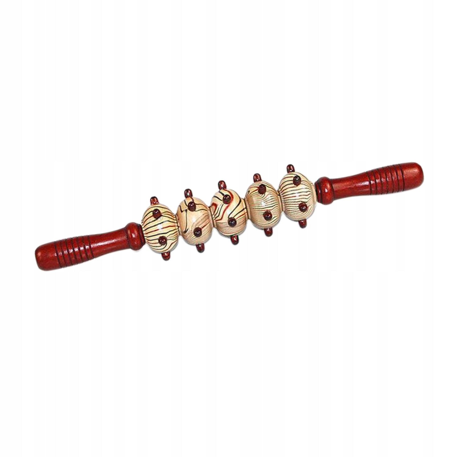 Wooden Massage Roller Gifts Portable Professional Handheld Roller 5 Wheel