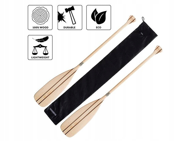 Wooden Pagaj John Paddle 2 pcs. + Paddle Sleeve cover 160 cm