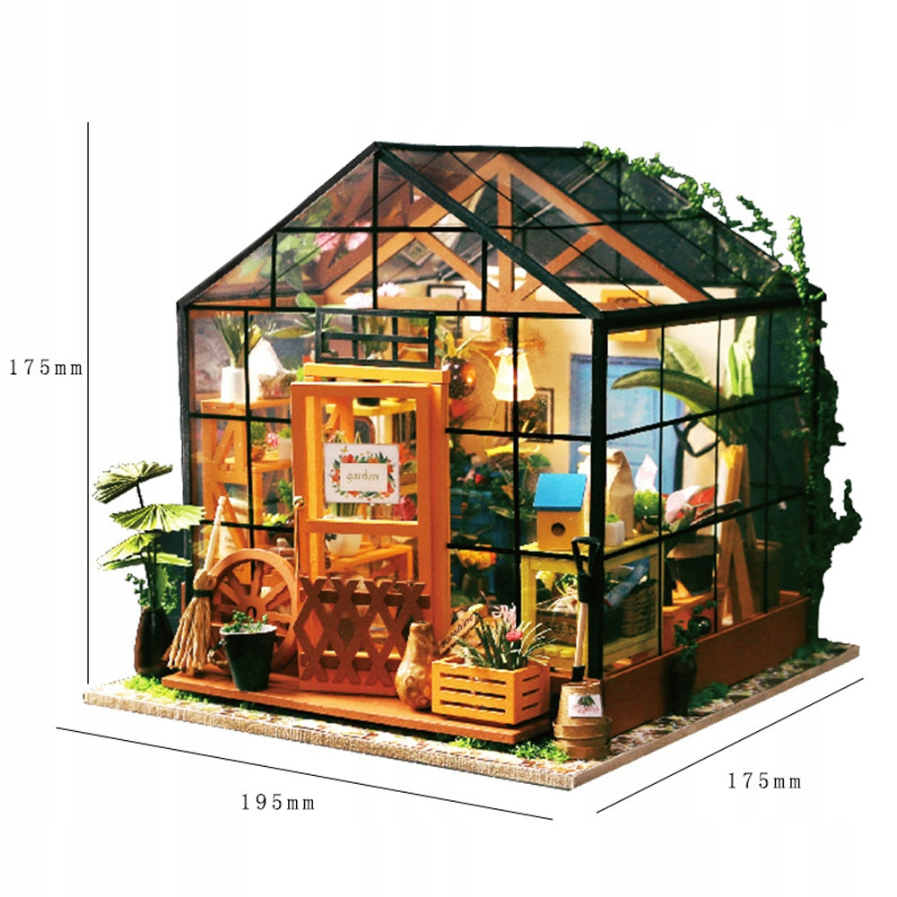 Wooden Room DIY Doldhouse Set Home Decoration Miniature Model 8G