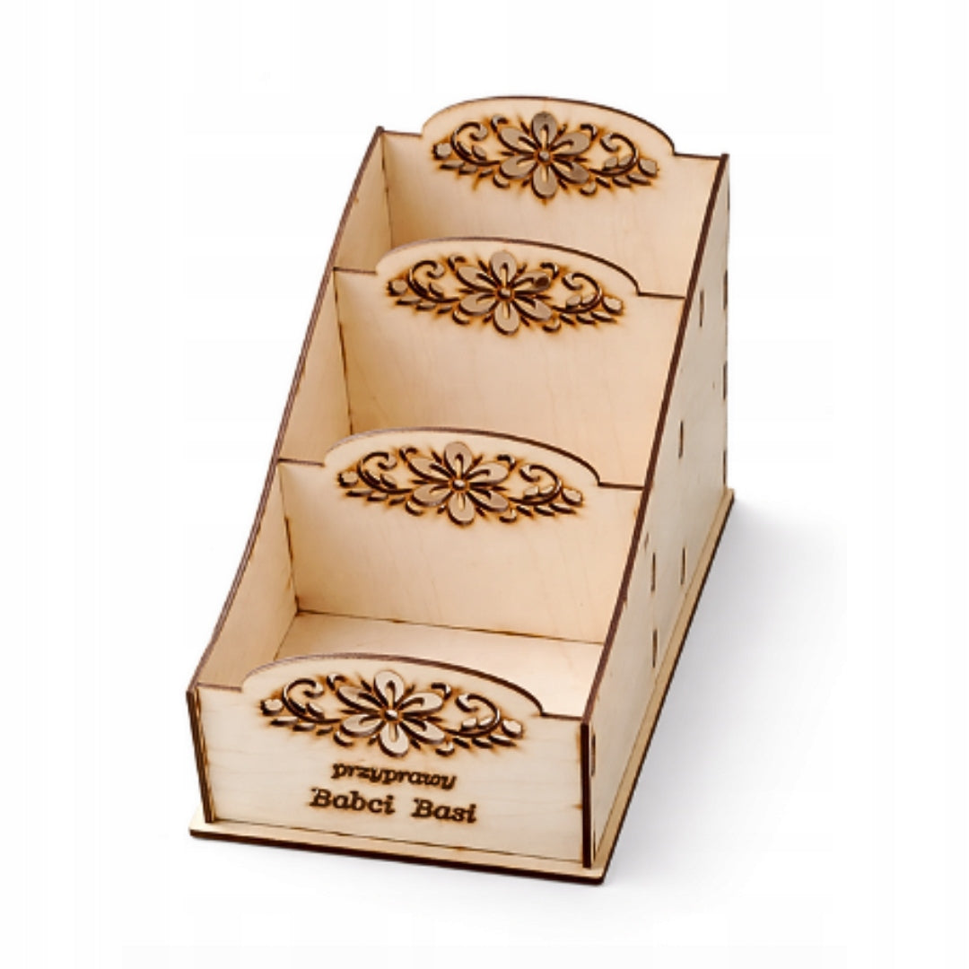 Wooden Spice Organizer Kitchen Seasoning Personalized Packaging status original