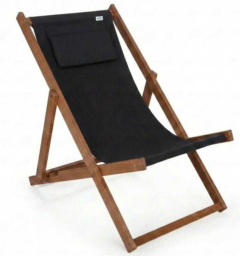 Wooden Sun Lounger with Cushion Impregnated Garden From the Manufacturer Packaging status original