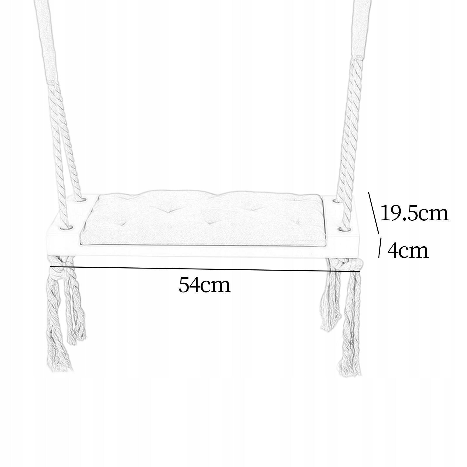 Wooden Swing Seat for Children Decorating Hanging Wooden Tree Swing Gray Brand no brand