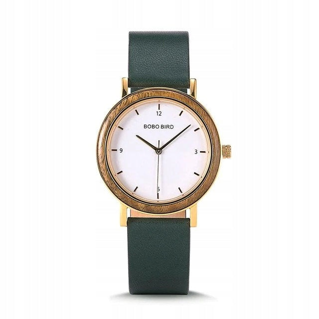 Wooden Thin Watch BOBO BIRD T21 Women's BOX