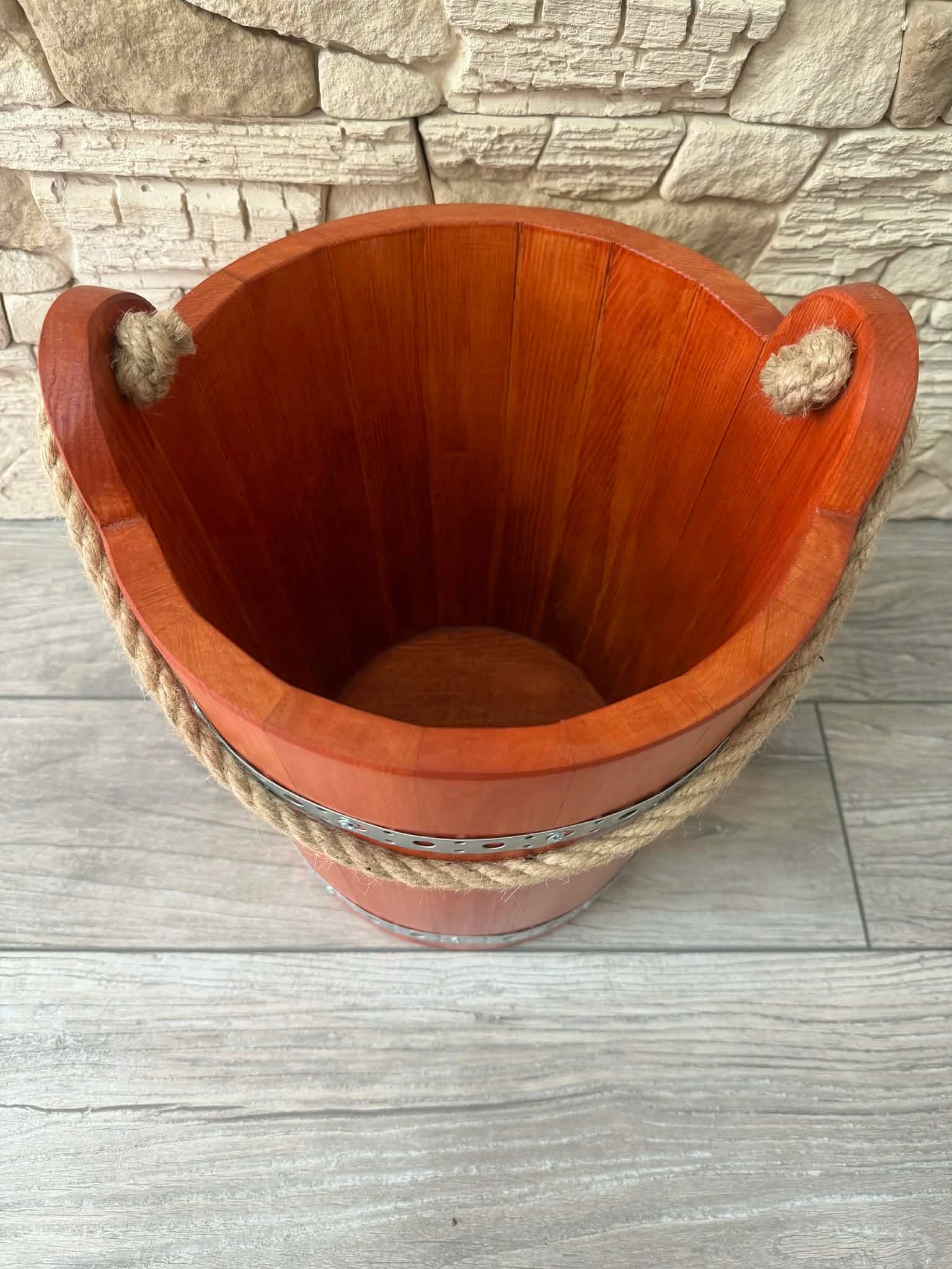 Wooden bucket decorative bucket for well cebrzyk Colors 9,8L Series Wiaderko Klon kanadyjski