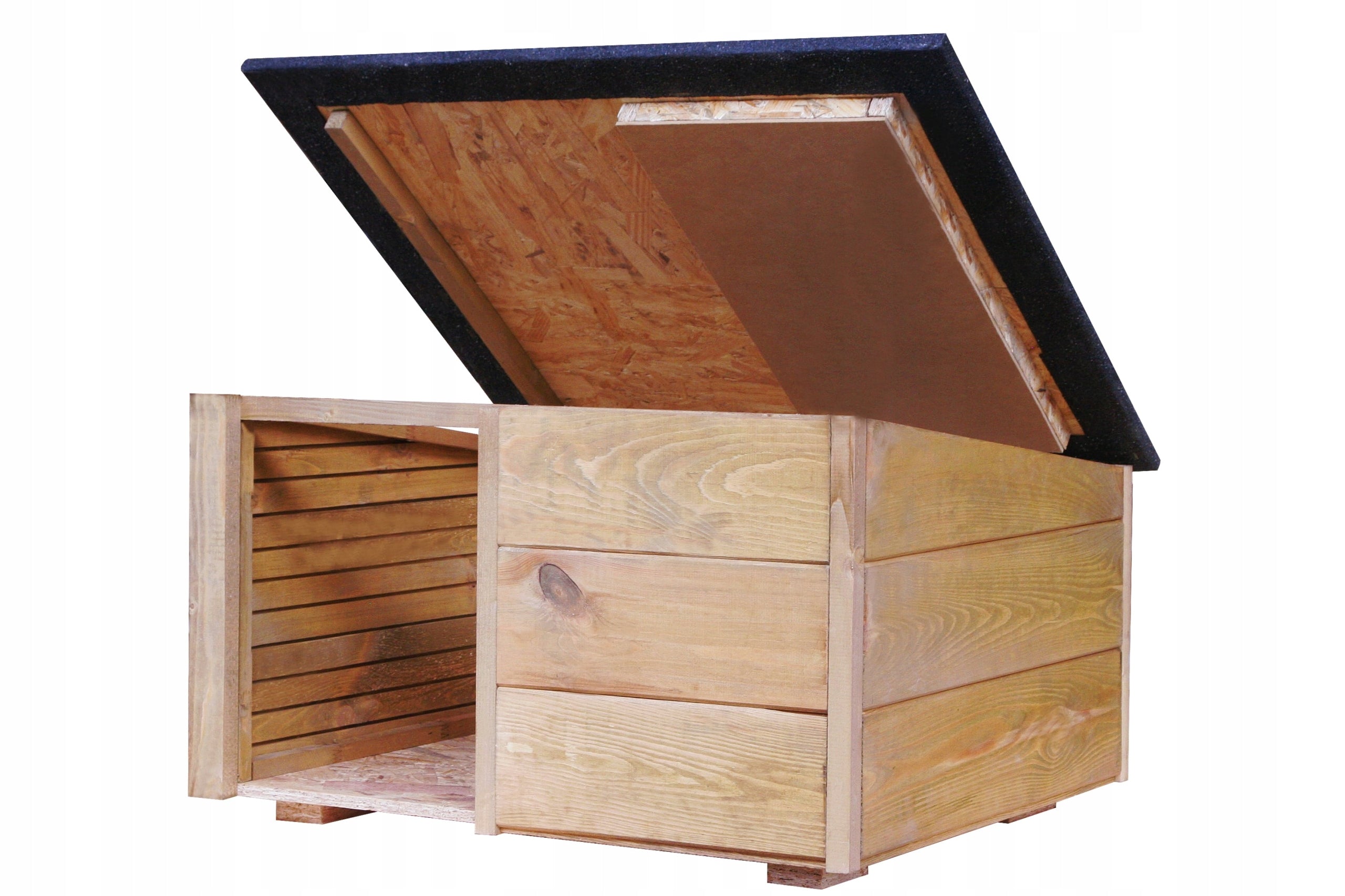 Wooden cat kennel, insulated, vestibule, folded SKP Brand Artdrew