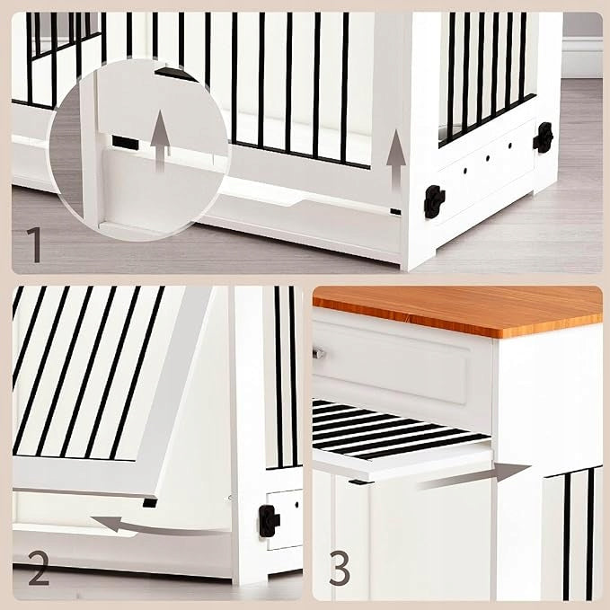 Wooden chest of drawers dog cage with sliding door and drawer Trade name Komoda klatka dla psa