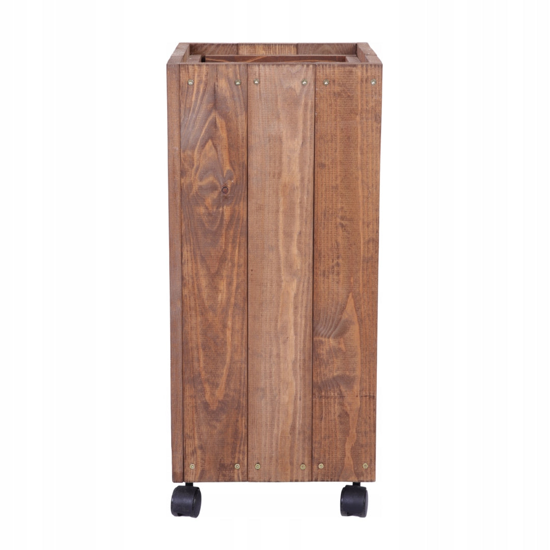 Wooden garden planter on wheels mobile for terrace impregnation 86x28x28 Brand Modo24