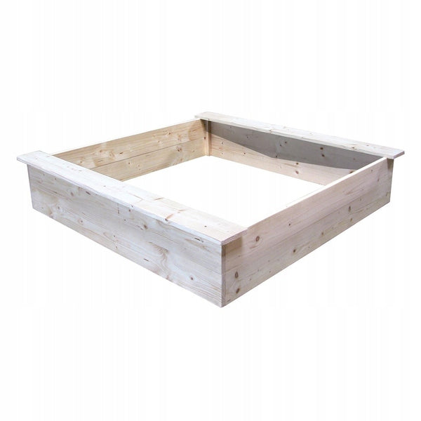 Wooden garden sandbox with benches 118x118x22 2 tarpaulins Manufacturer code 4526