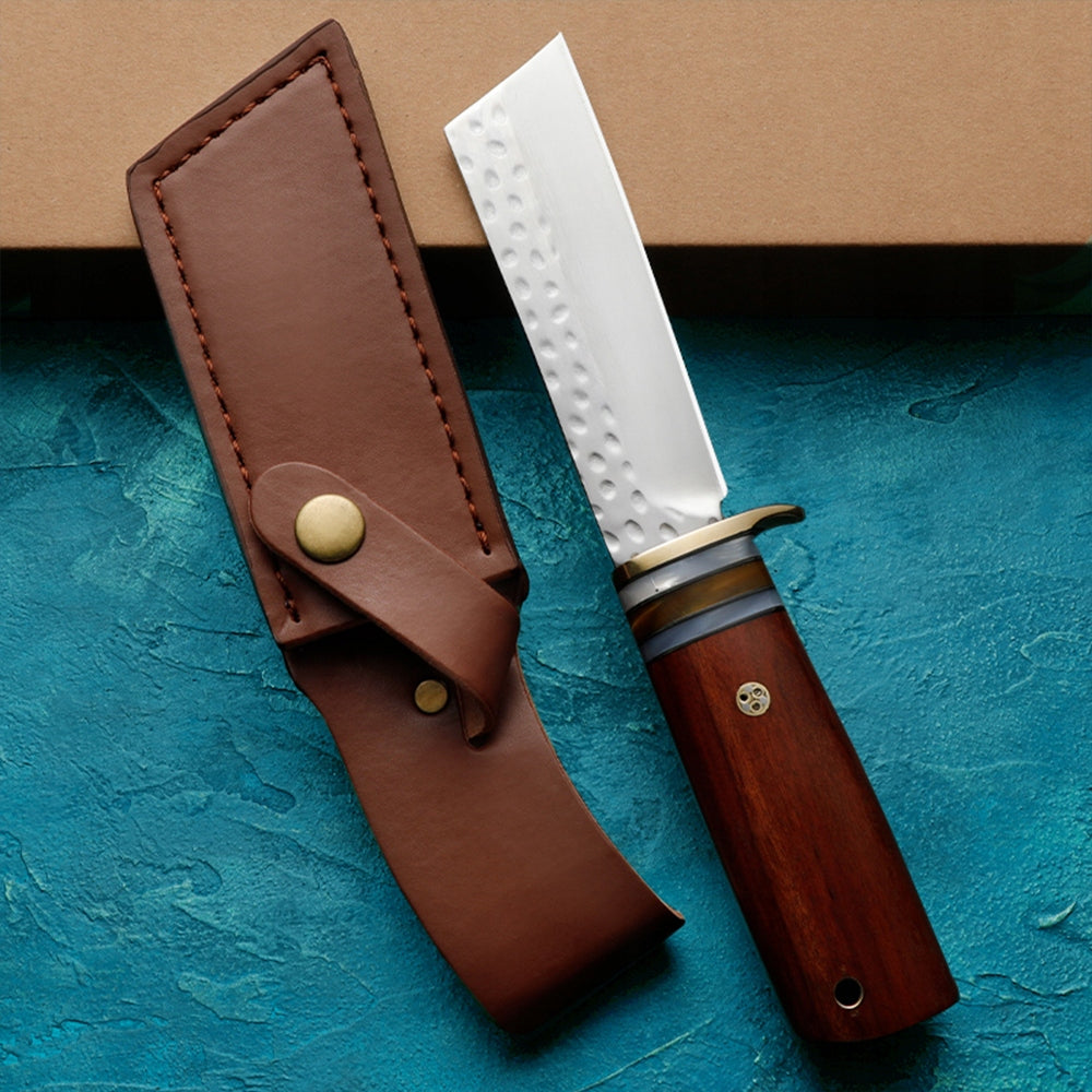 Wooden handled survival tactical knife, outdoor knife, perfect men's gift