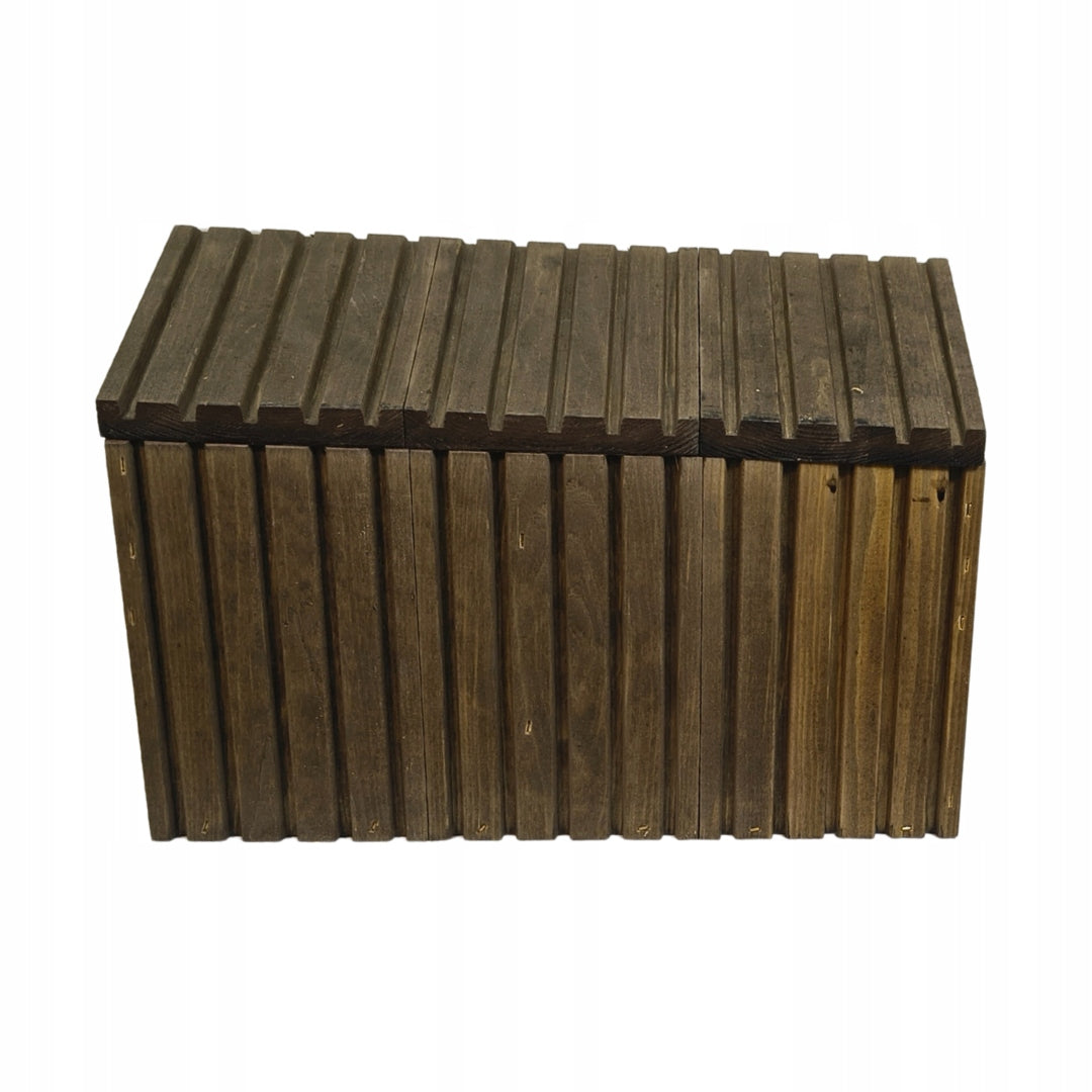 Wooden hedgehog house EKO impregnated 25x36x27 cm with hay and bowl Manufacturer code DJR_25X36X27_MS_RK1