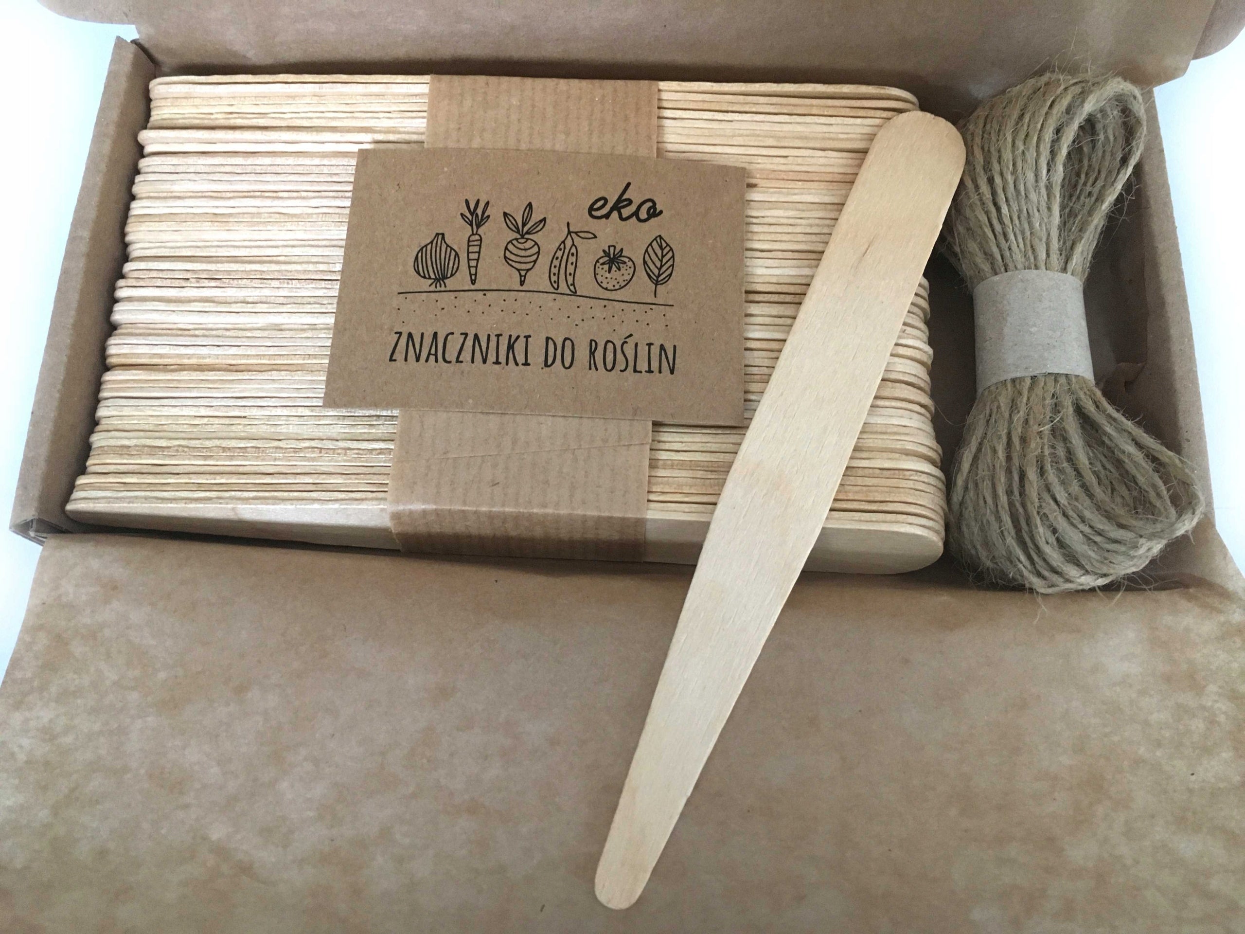 Wooden labels for plants, 50 pcs. ECO