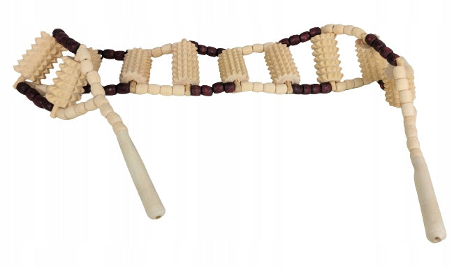 Wooden massager for back healing rollers bright Color transparent