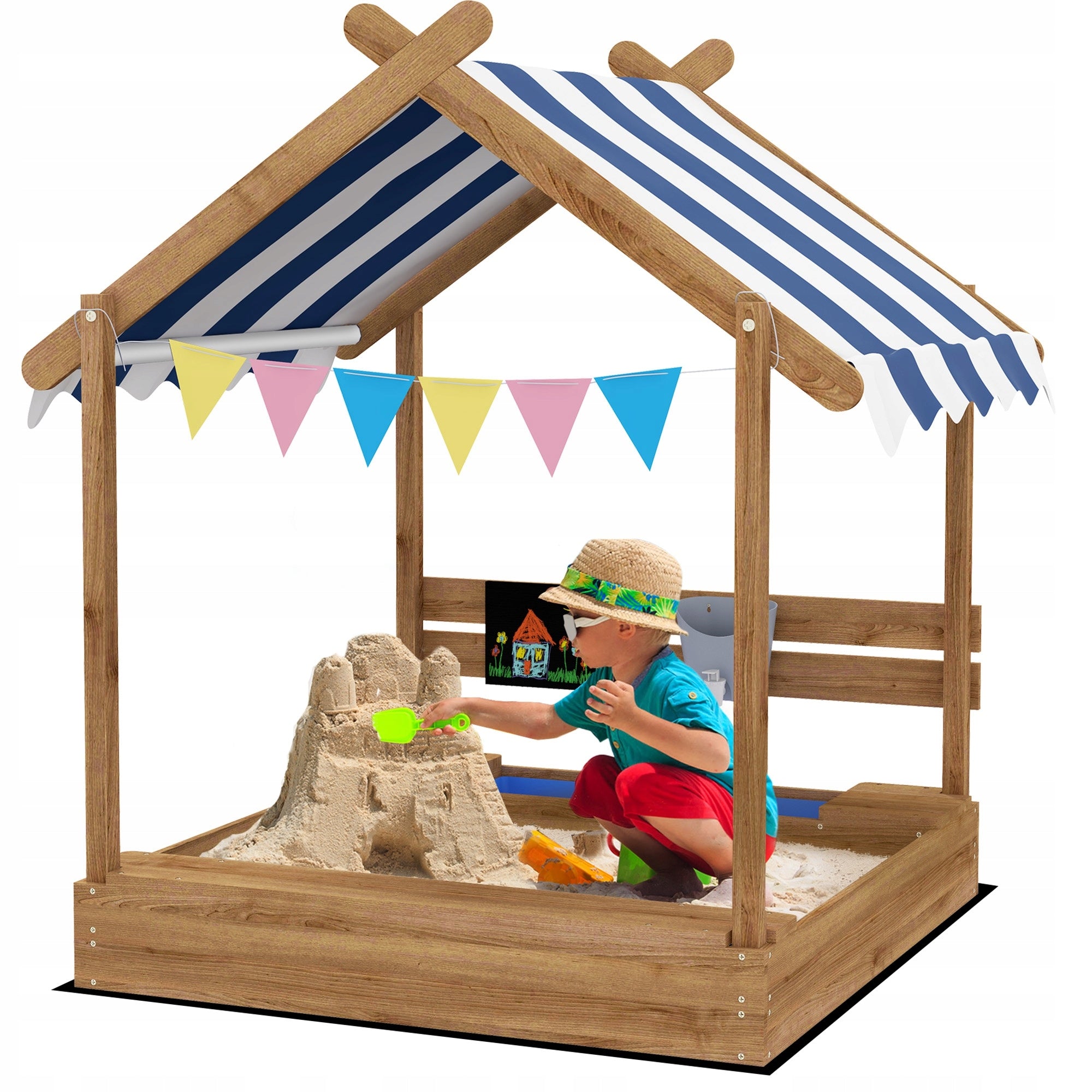 Wooden sandbox 113 kg Outsunny