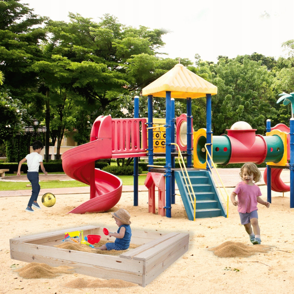 Wooden sandbox 140x140 with benches AGROTEXTILE eco wood Manufacturer code PIA_140X137_O_NAK1