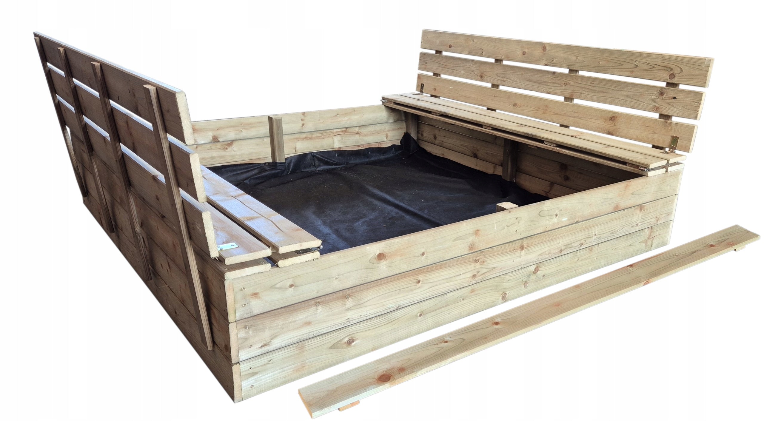 Wooden sandbox 153 x 150 cm impregnated wood Brand Wellton