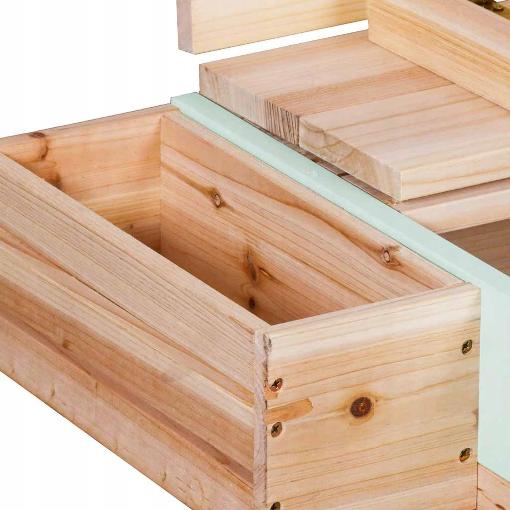 Wooden sandbox LULILO Vendo rotating canopy 360° closed benches 120c Product weight with unit packaging 23 kg