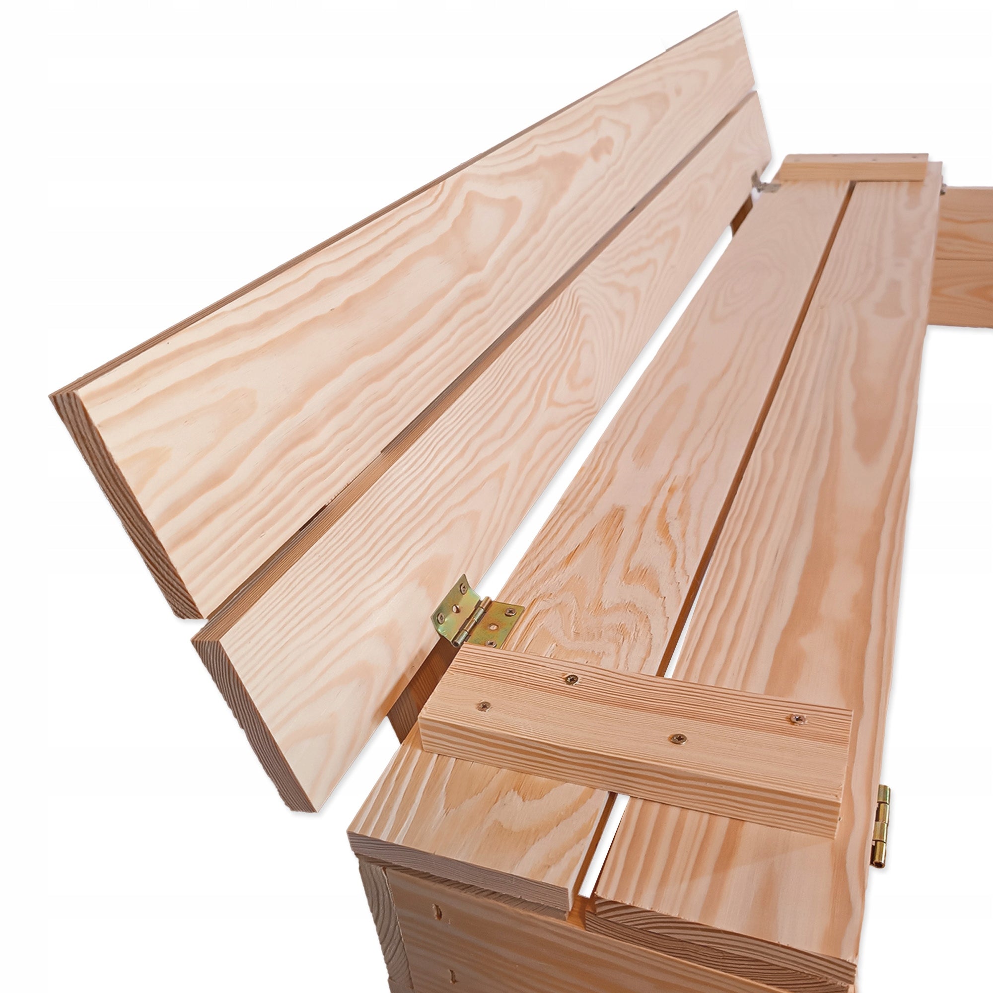 Wooden sandbox with benches large lockable for children 120cm Brand no brand