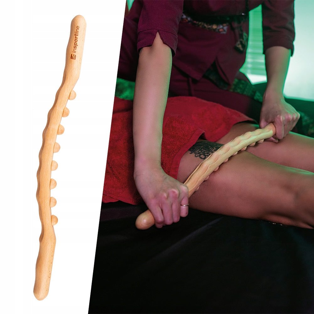 Wooden stick with protrusions for massage inSPORTline Jarosa 200 wood therapy Color brown