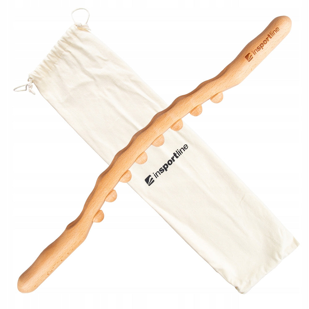 Wooden stick with protrusions for massage inSPORTline Jarosa 200 wood therapy