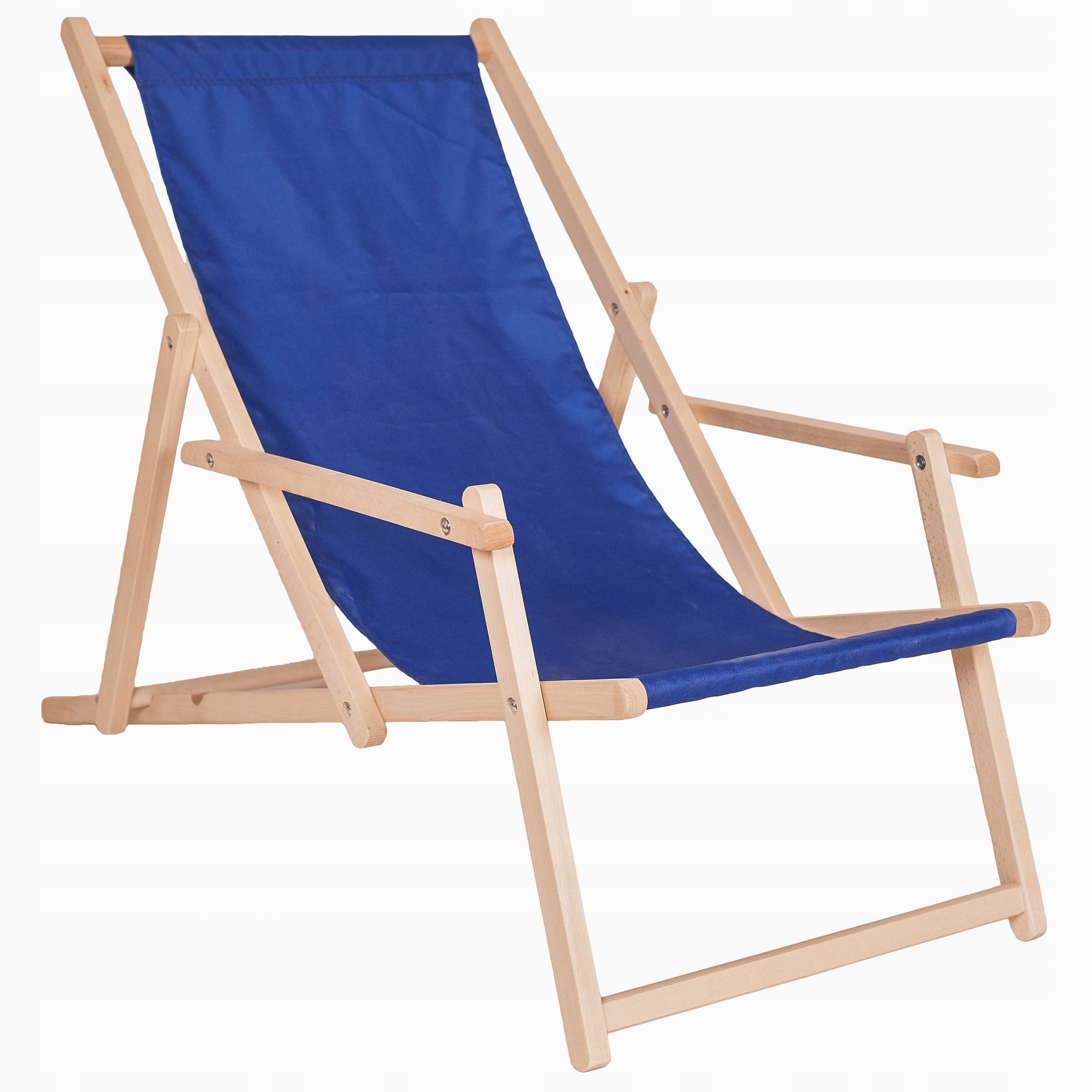 Wooden sun lounger with garden armrests San-Drew TP05