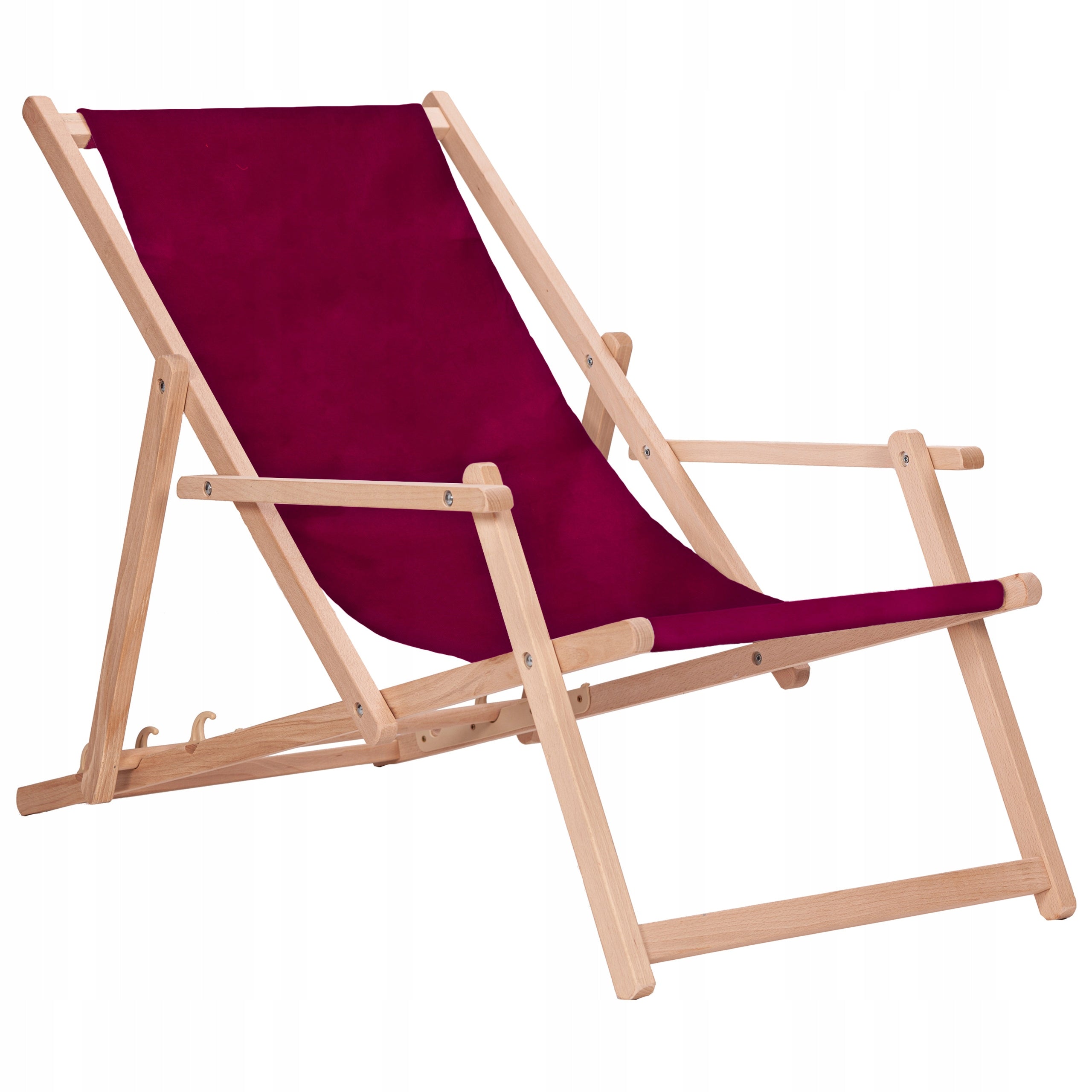 Wooden sun lounger with garden armrests San-Drew TP24