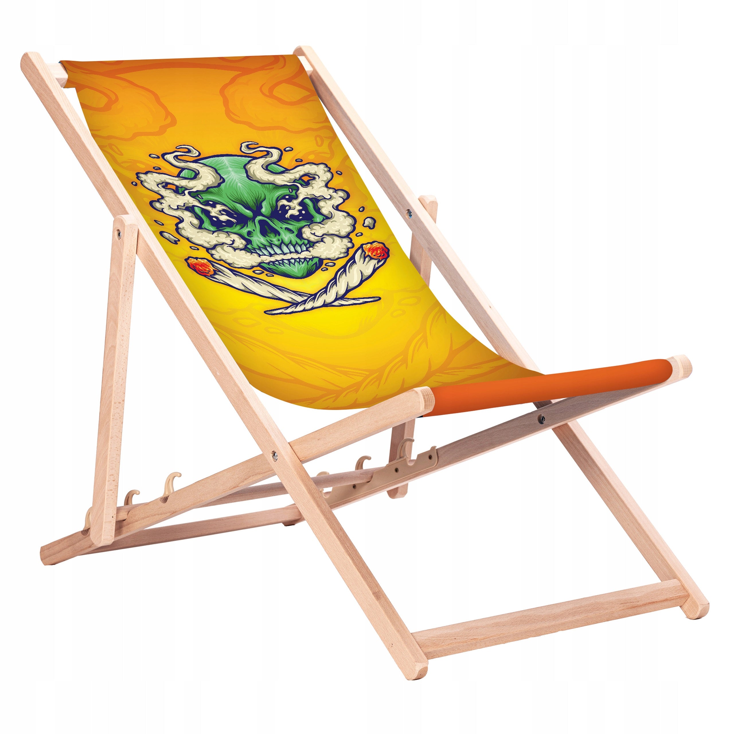 Wooden sun lounger with print Mix of designs KN18 Manufacturer code KN