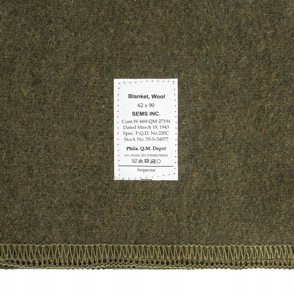 Wool blanket Mil-Tec US 225 x 165 cm - Green Brand Mil-Tec