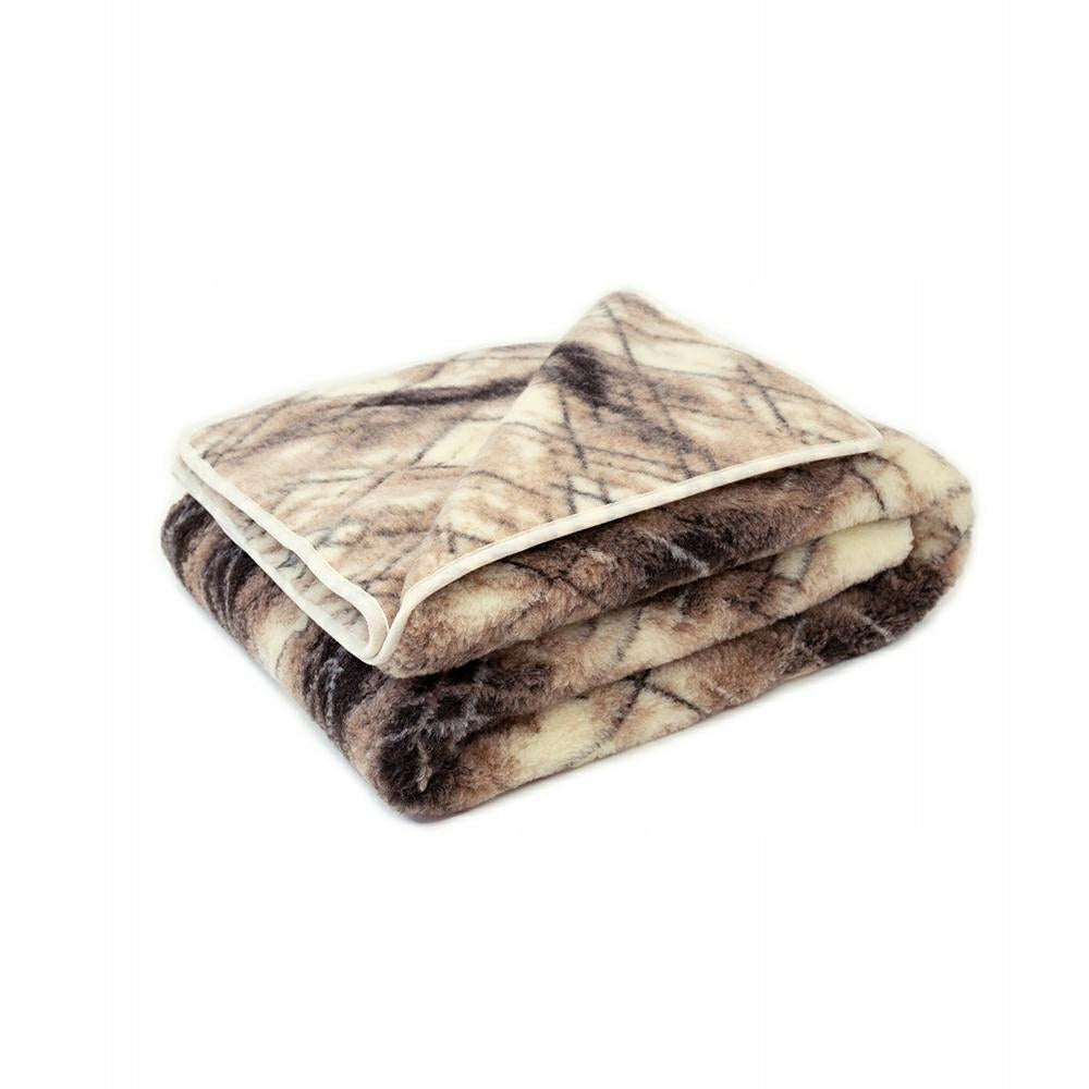 Wool blanket Serpe beige 5459 200X200 KAMPOL