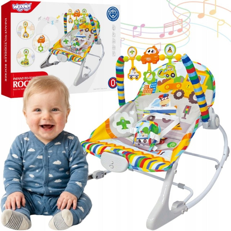 Woopy Baby Rocker Deckchair with Vibration Headband Multicolored WOOPIE