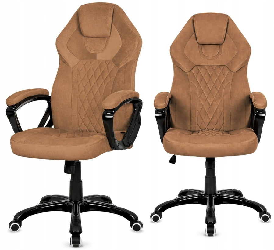 Work Desk Swivel Chair for President Fabric Brown