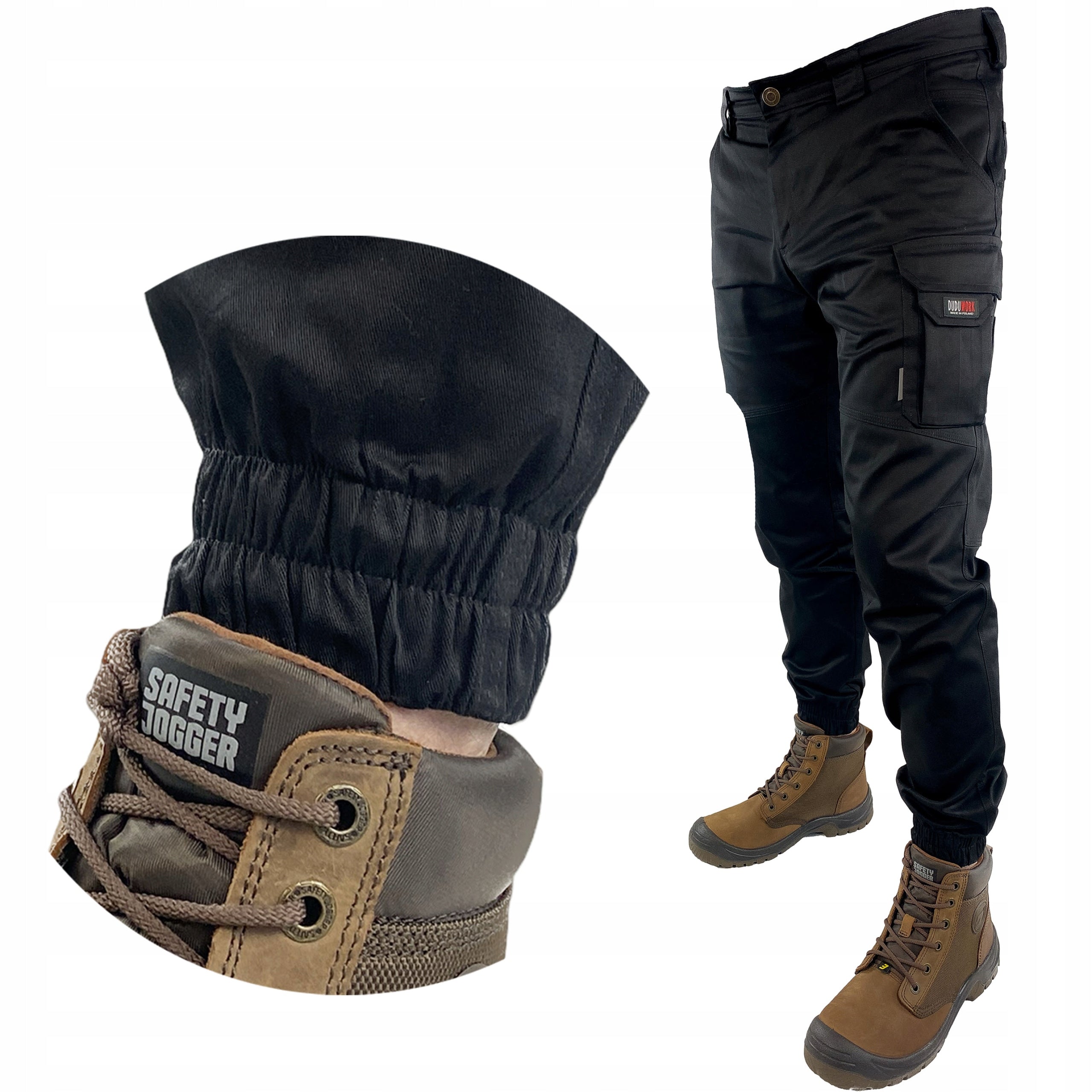 Work Joggers BHP DuduWork Black Elastic 44