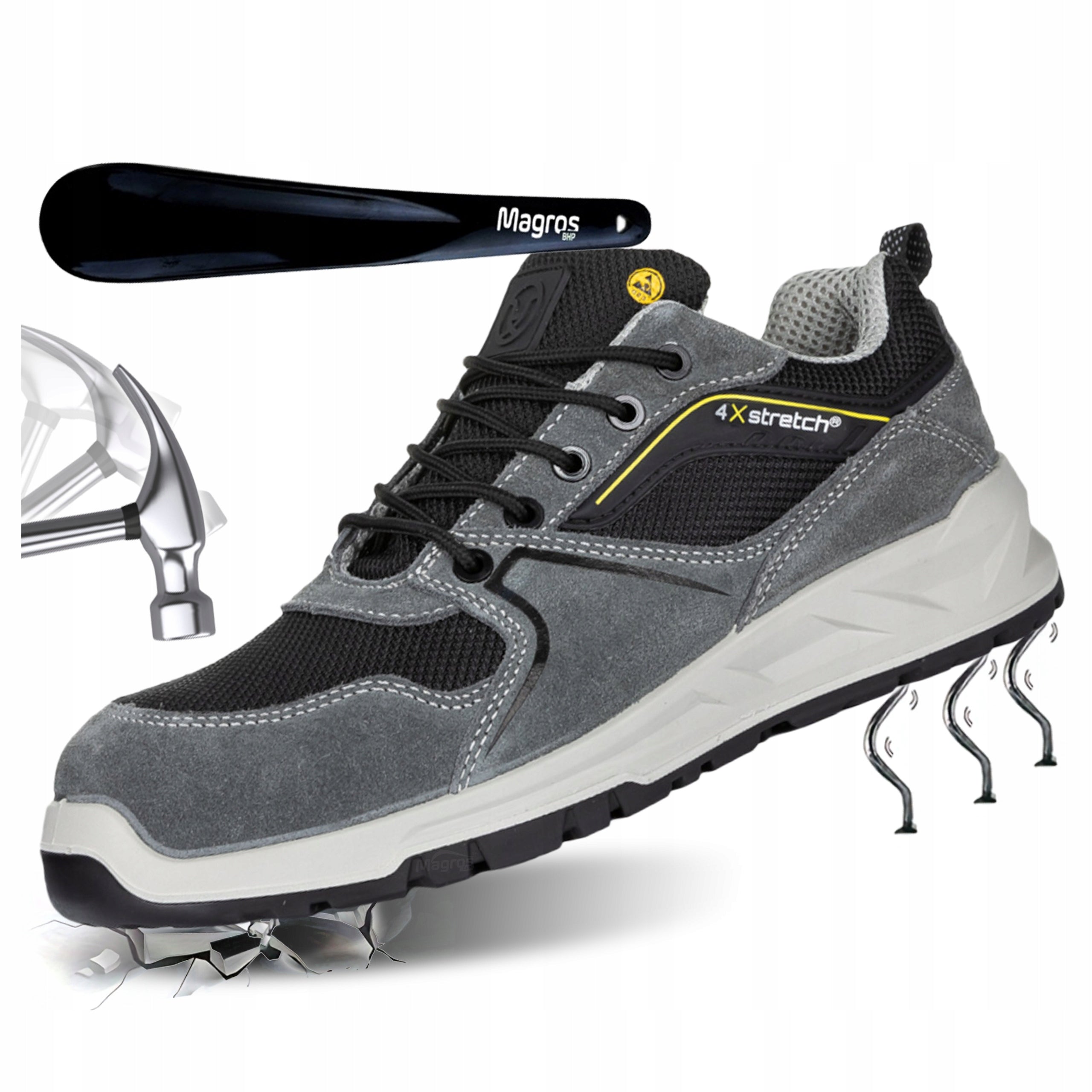 Work Shoes Protective Velour Sports Comfortable BHP Ardon Timon S1P ESD 43