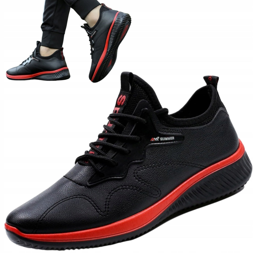 Work Shoes Sports Shoes Leather Black Without Lift Very Light 38
