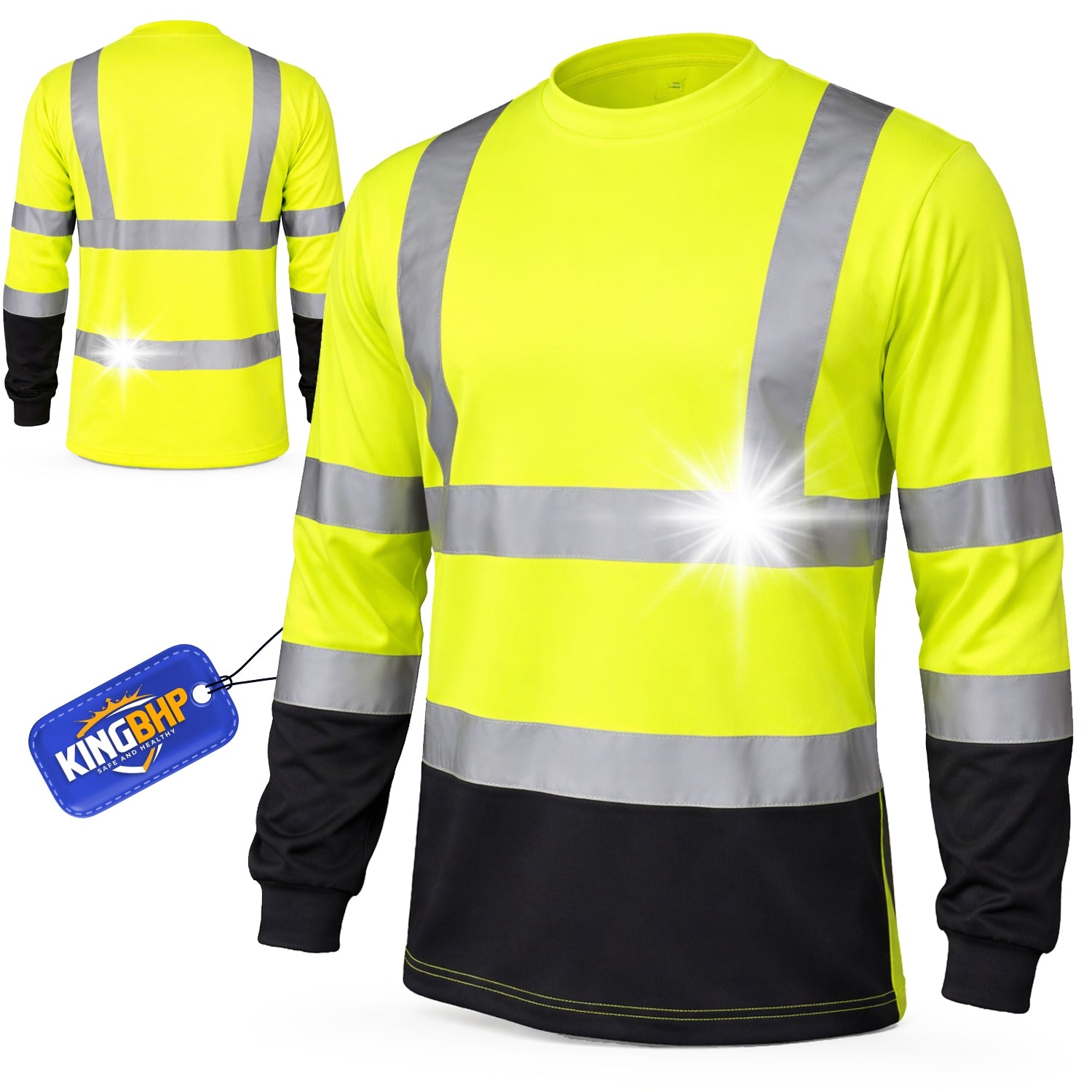 Work T-shirt REFLECTIVE LONG SLEEVE COTTON