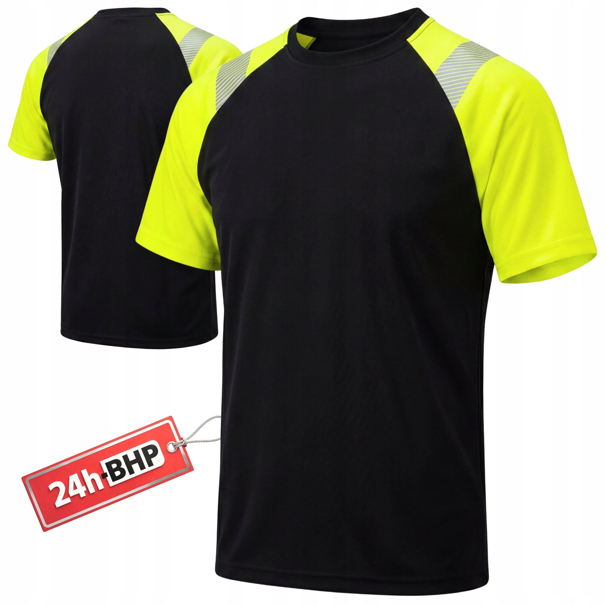Work T-shirt REFLECTIVE WARNING T-shirt YELLOW Men's BHP COTTON