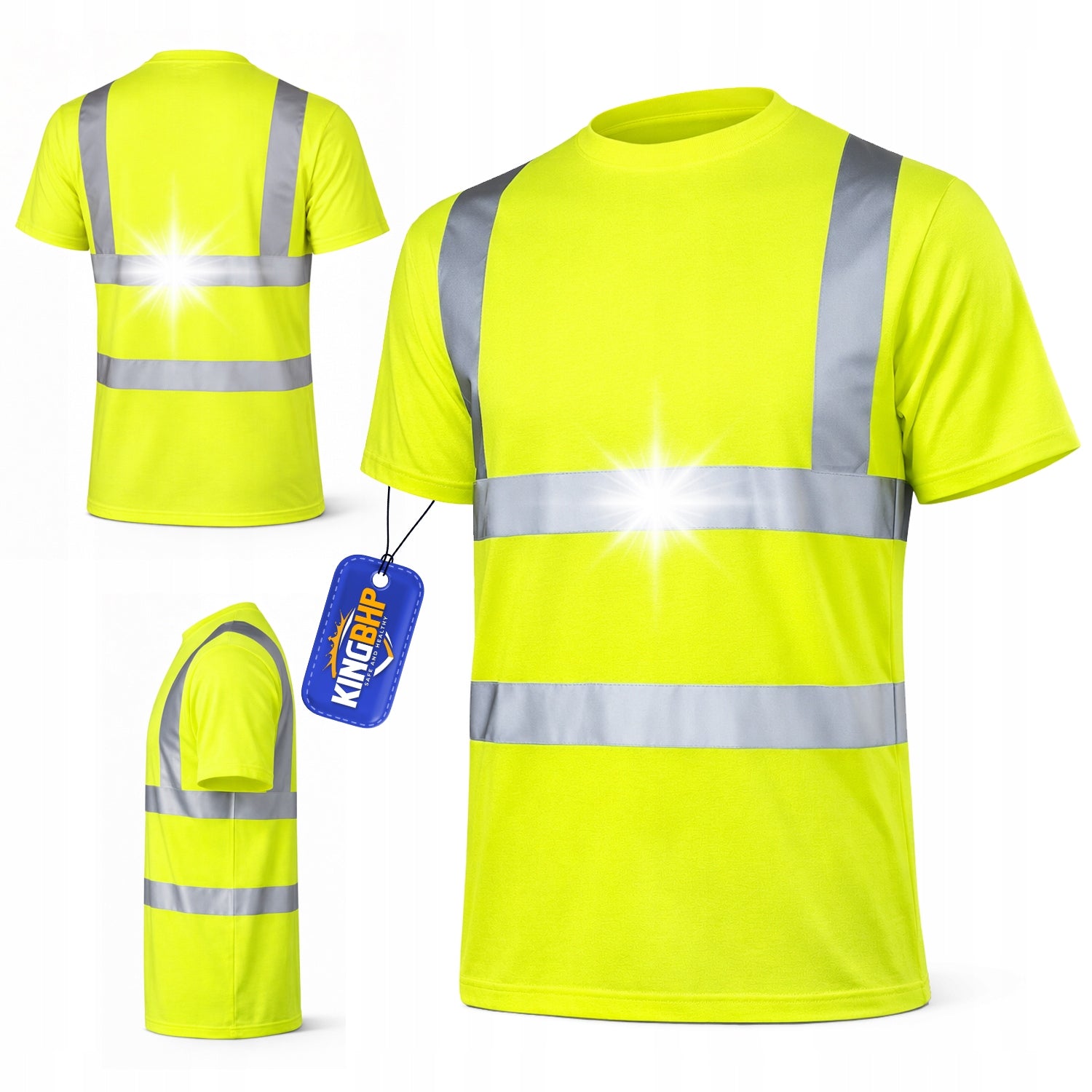 Work T-shirt warning T-SHIRT REFLECTIVE Hi-VIS REFLECTIVE COTTON mix