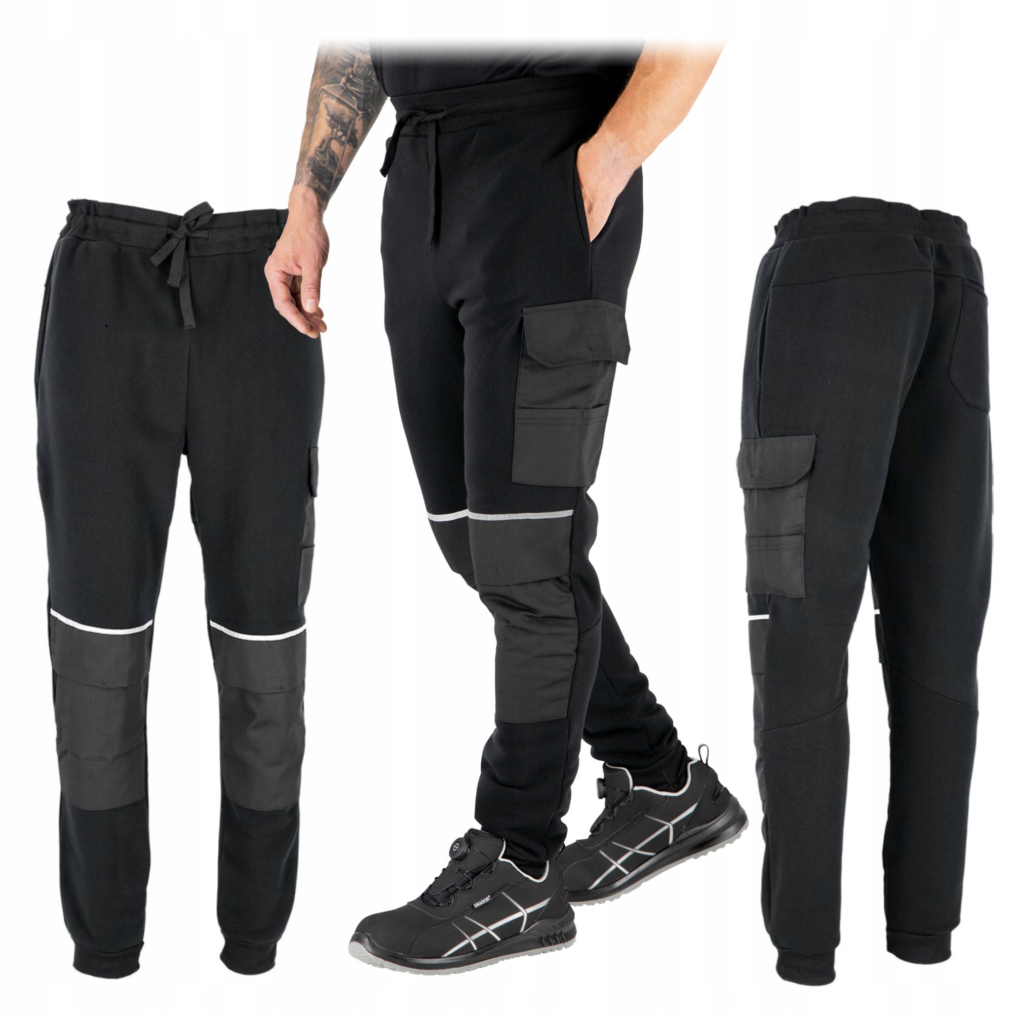 Work pants comfortable with reinforcement kneepad pockets