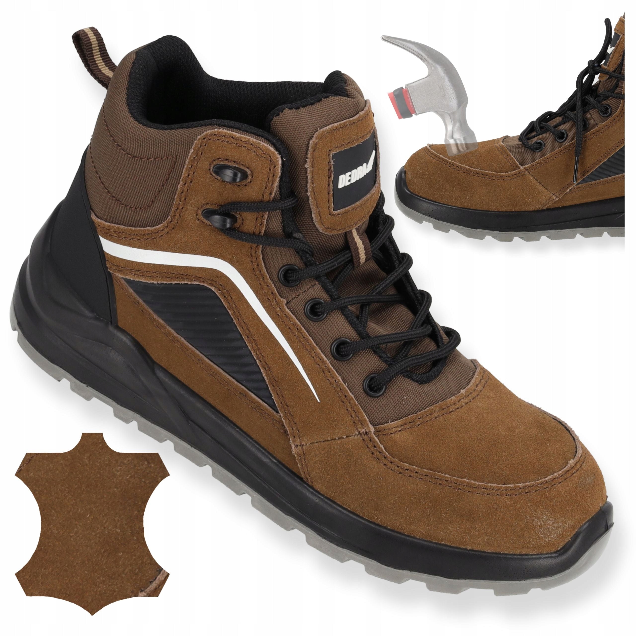 Work shoes high leather shoes DEDRA BHP r.41 men's cat. S1P FO SR